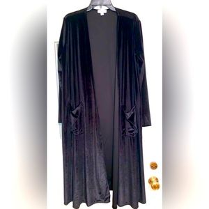 Lularoe Sarah Velvet material, long cardigan